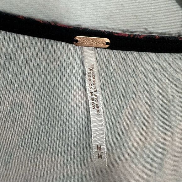 Free People Giselle Velvet Billowy Leg Jumpsuit Long Sleeve Deep V Neck Womens M - Picture 8 of 16